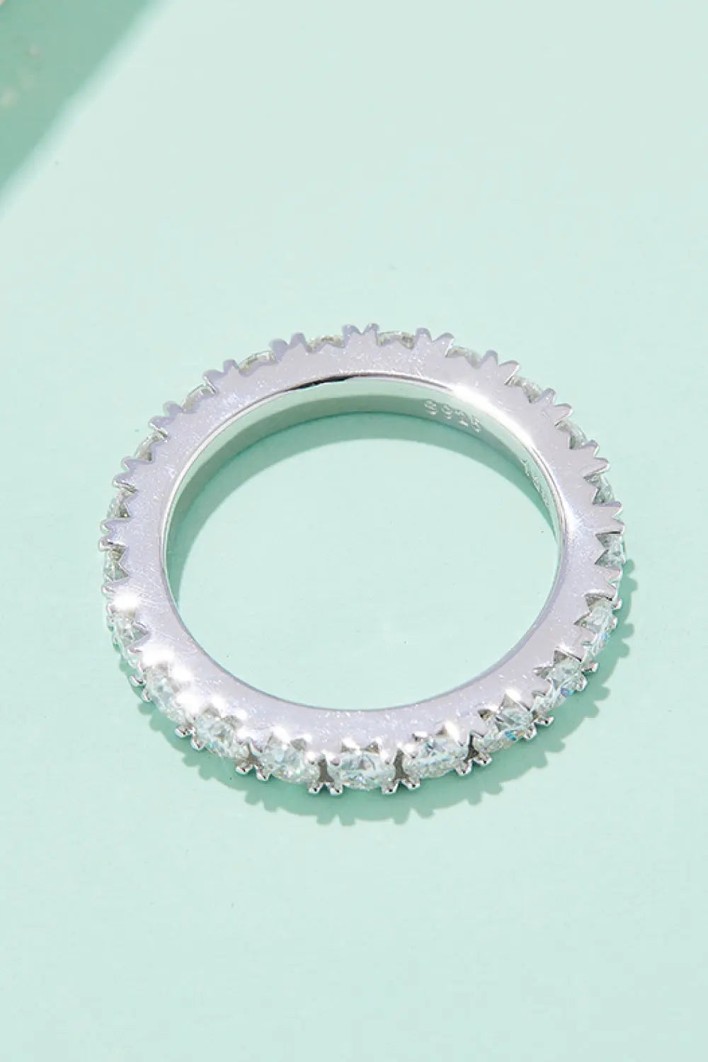 Lovcia 2.3 Carat Moissanite 925 Sterling Silver Eternity Ring-Rings-Silver-4.5-Silver