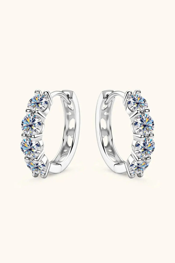LOVCIA 2.4 Carat Moissanite Huggie Earrings