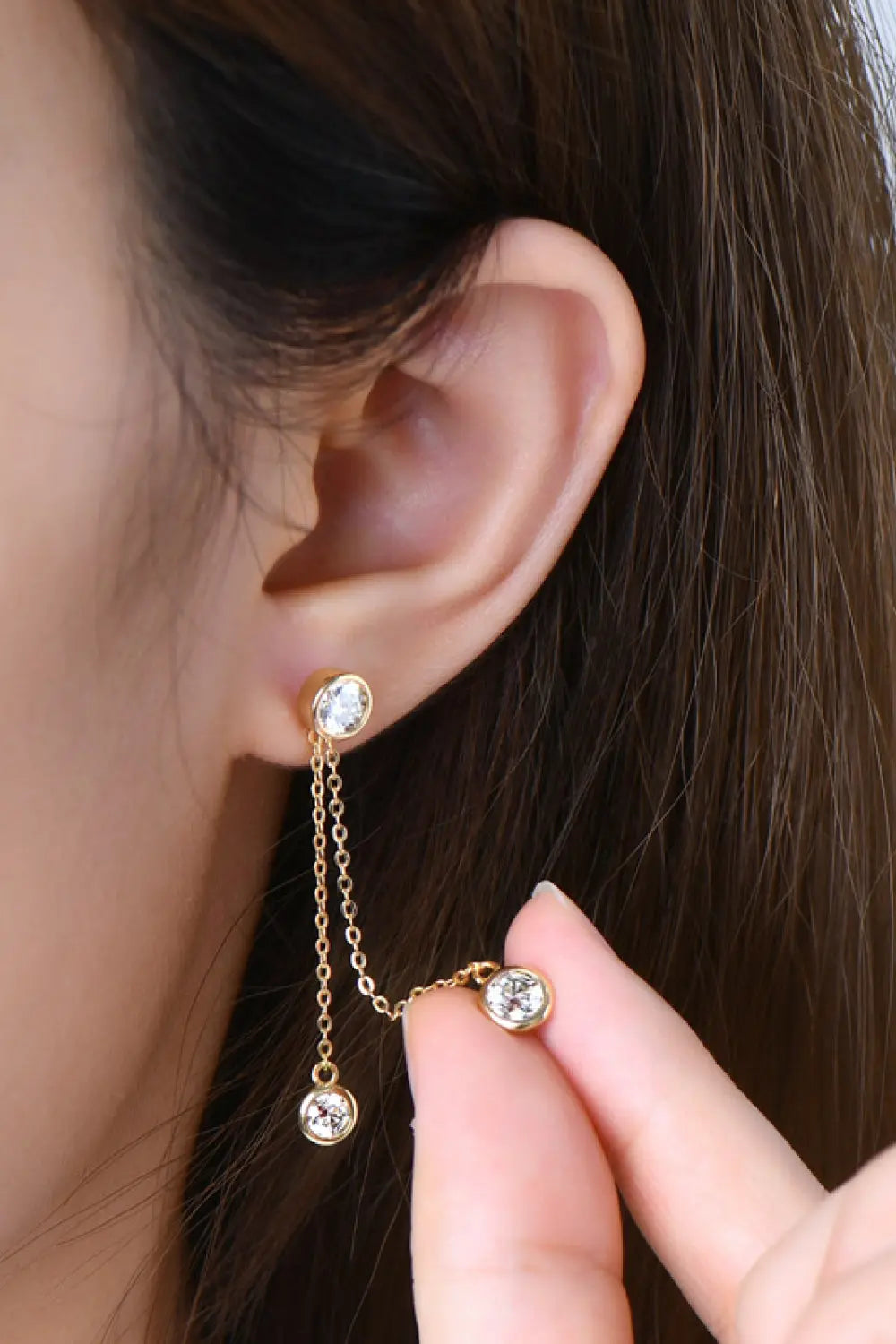 Lovcia 2.6 Carat Moissanite 925 Sterling Silver Earrings-Earrings-Gold-One Size-Gold