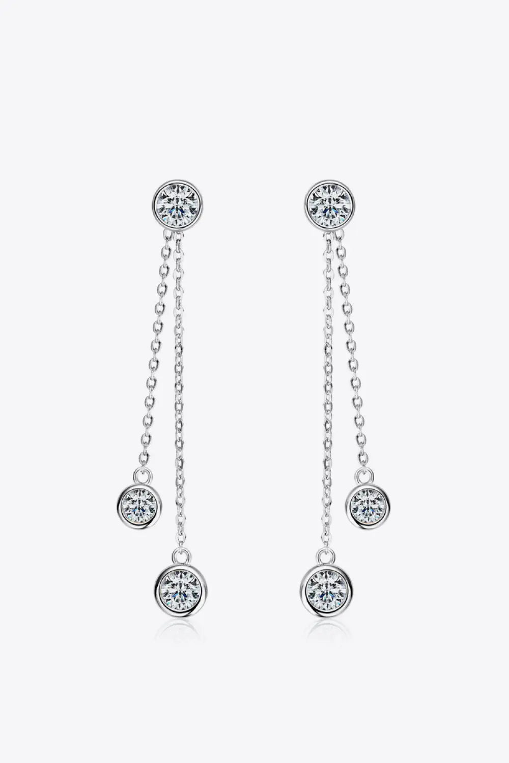 Lovcia 2.6 Carat Moissanite 925 Sterling Silver Earrings-Earrings-Gold-One Size-Gold