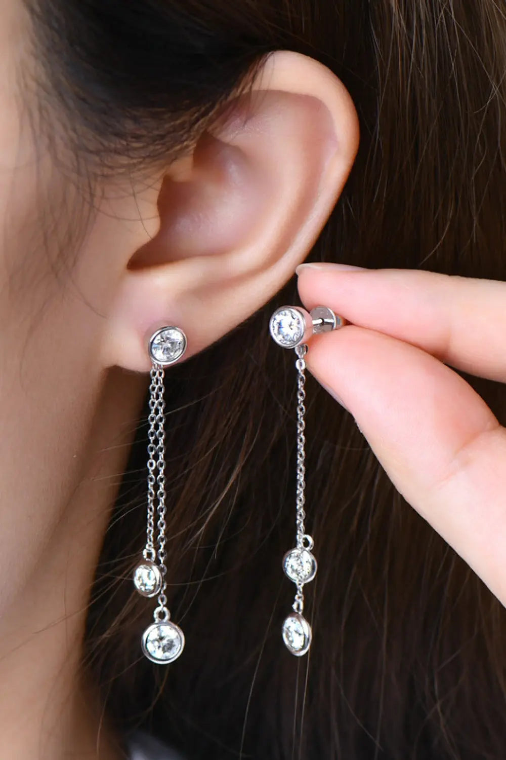 Lovcia 2.6 Carat Moissanite 925 Sterling Silver Earrings-Earrings-Gold-One Size-Gold