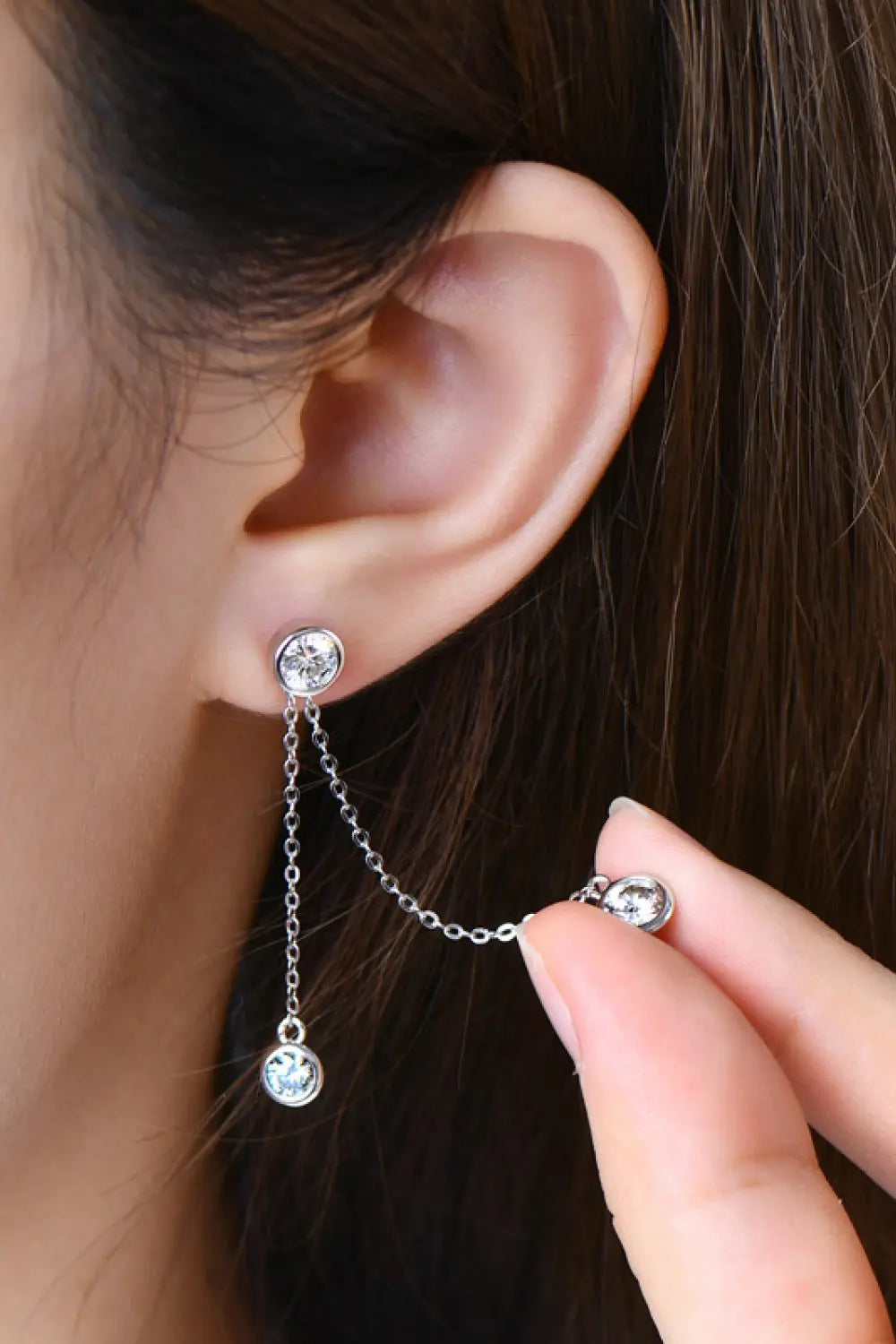 Lovcia 2.6 Carat Moissanite 925 Sterling Silver Earrings-Earrings-Gold-One Size-Gold