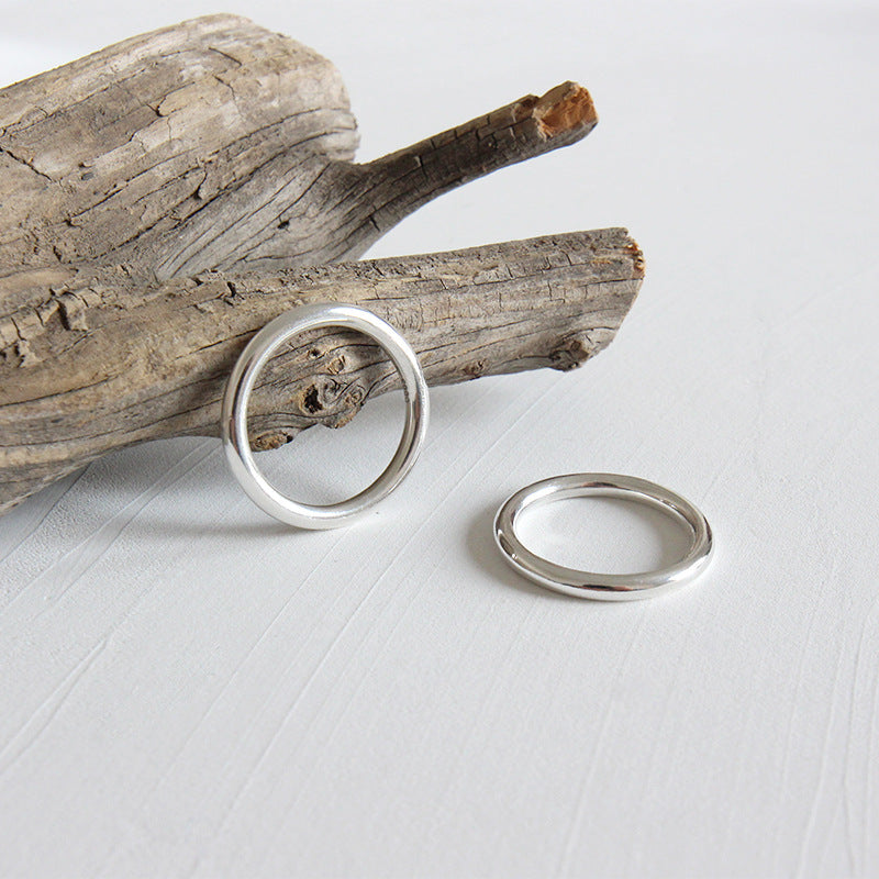 Lovcia 2mm Round Sterling Silver Ring 11 13 15 17 19-Rings-Us 9-Us 9