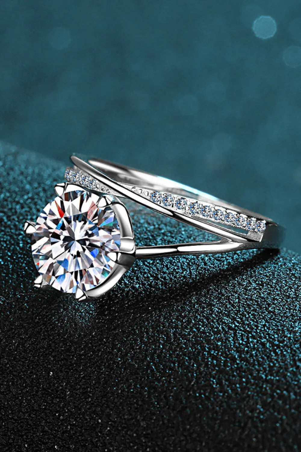 Lovcia 3 Carat Moissanite 6-Prong Ring-Rings-Silver-5-Silver