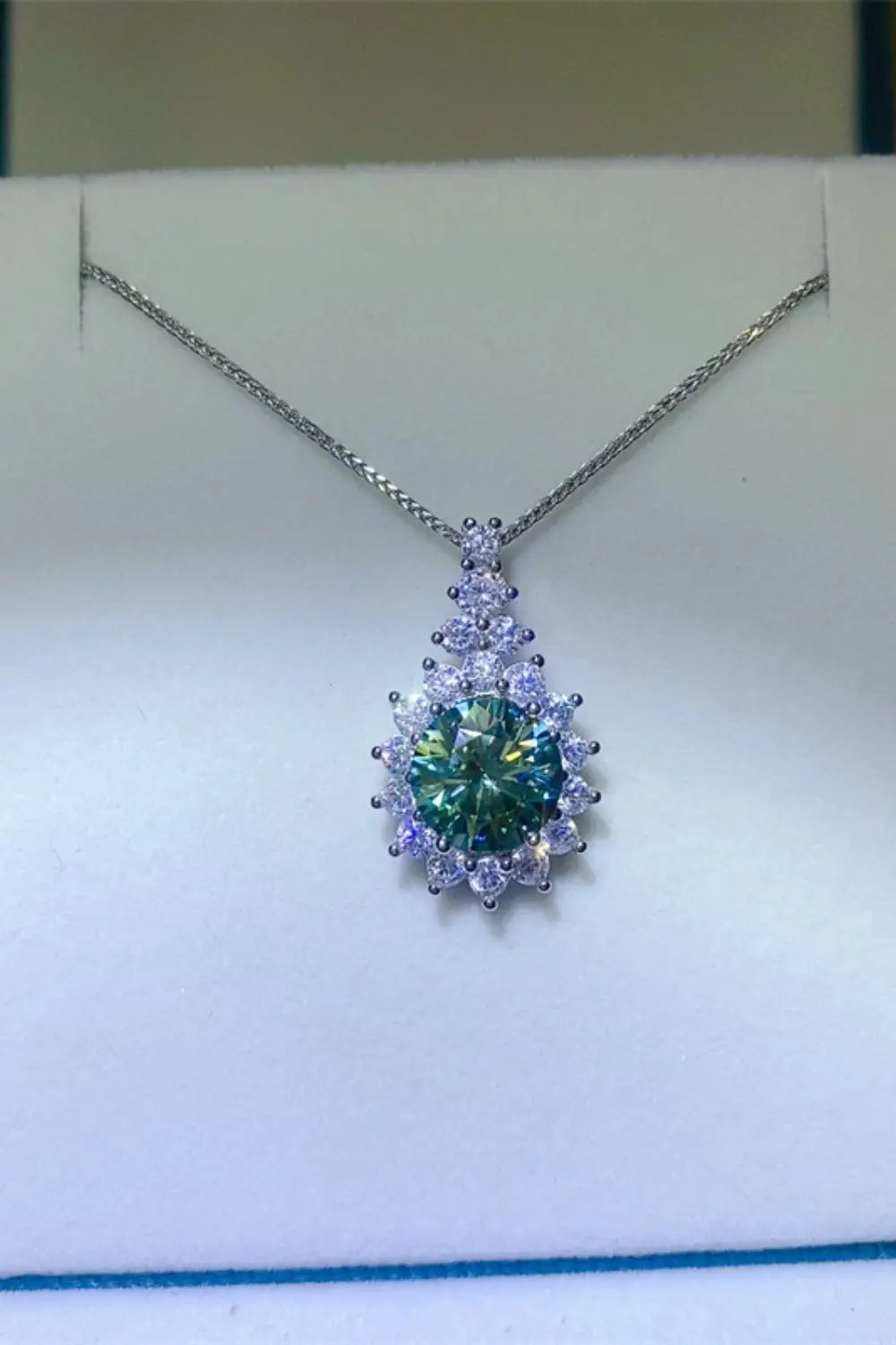 Lovcia 3 Carat Moissanite 925 Sterling Silver Pendant Necklace-Necklaces-Silver-One Size-Silver