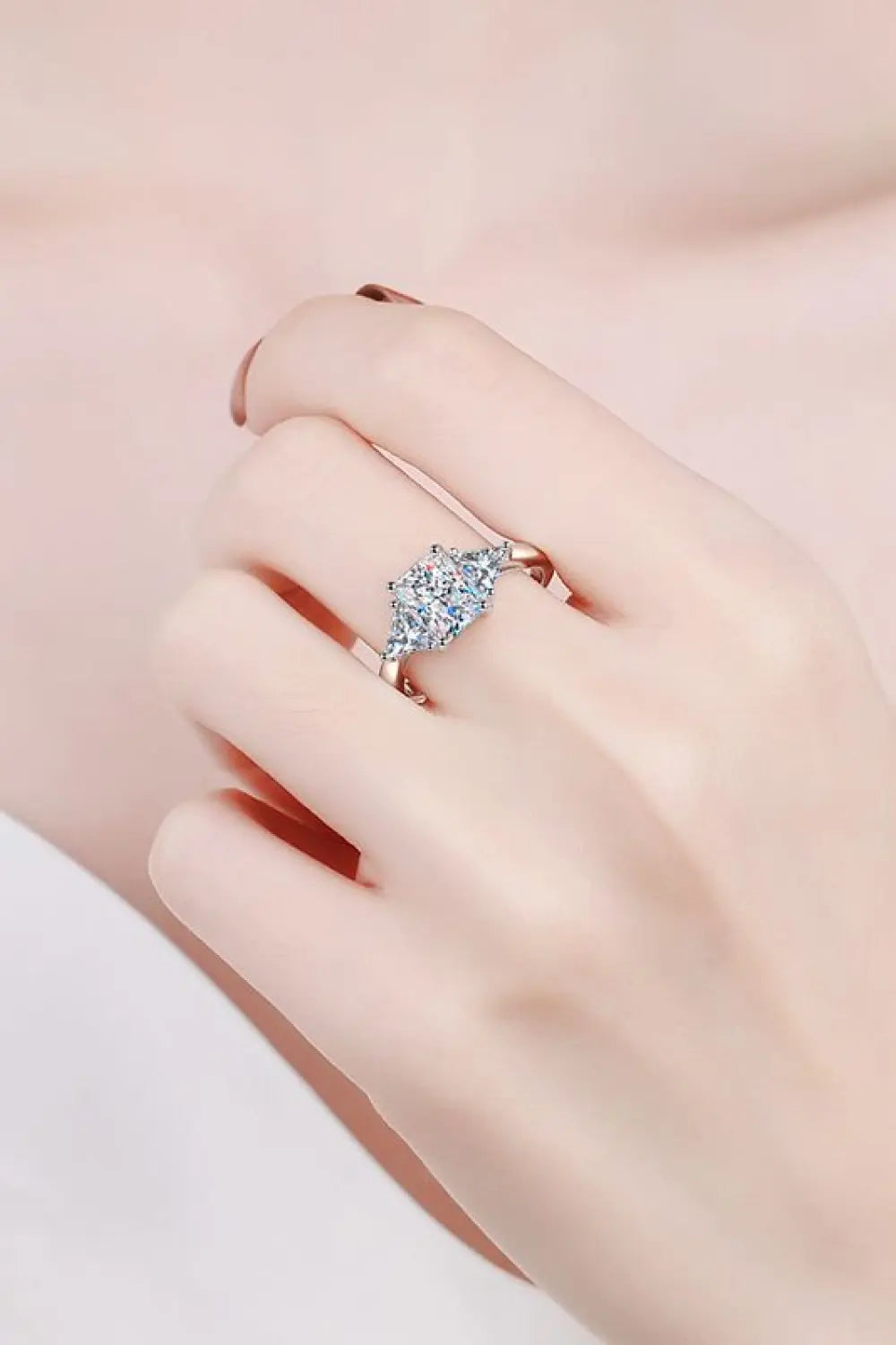 Lovcia 3 Carat Moissanite 925 Sterling Silver Rhodium-Plated Ring-Rings-Silver-5-Silver