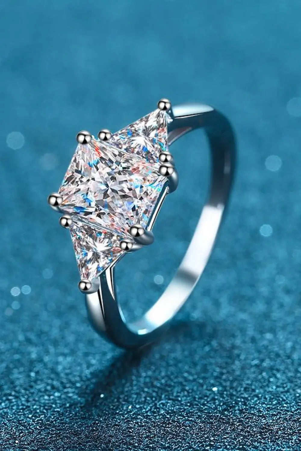 Lovcia 3 Carat Moissanite 925 Sterling Silver Rhodium-Plated Ring-Rings-Silver-5-Silver