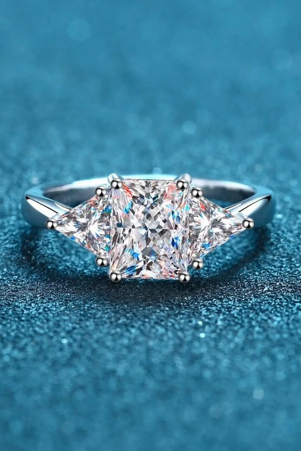 Lovcia 3 Carat Moissanite 925 Sterling Silver Rhodium-Plated Ring-Rings-Silver-5-Silver