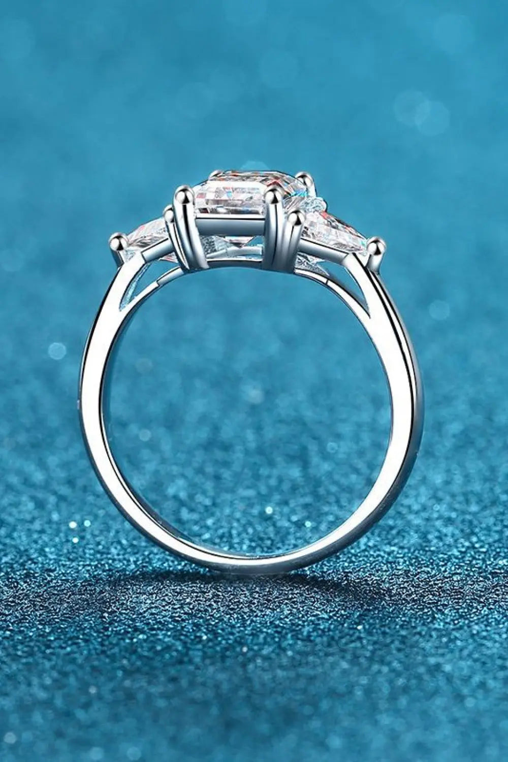 Lovcia 3 Carat Moissanite 925 Sterling Silver Rhodium-Plated Ring-Rings-Silver-5-Silver