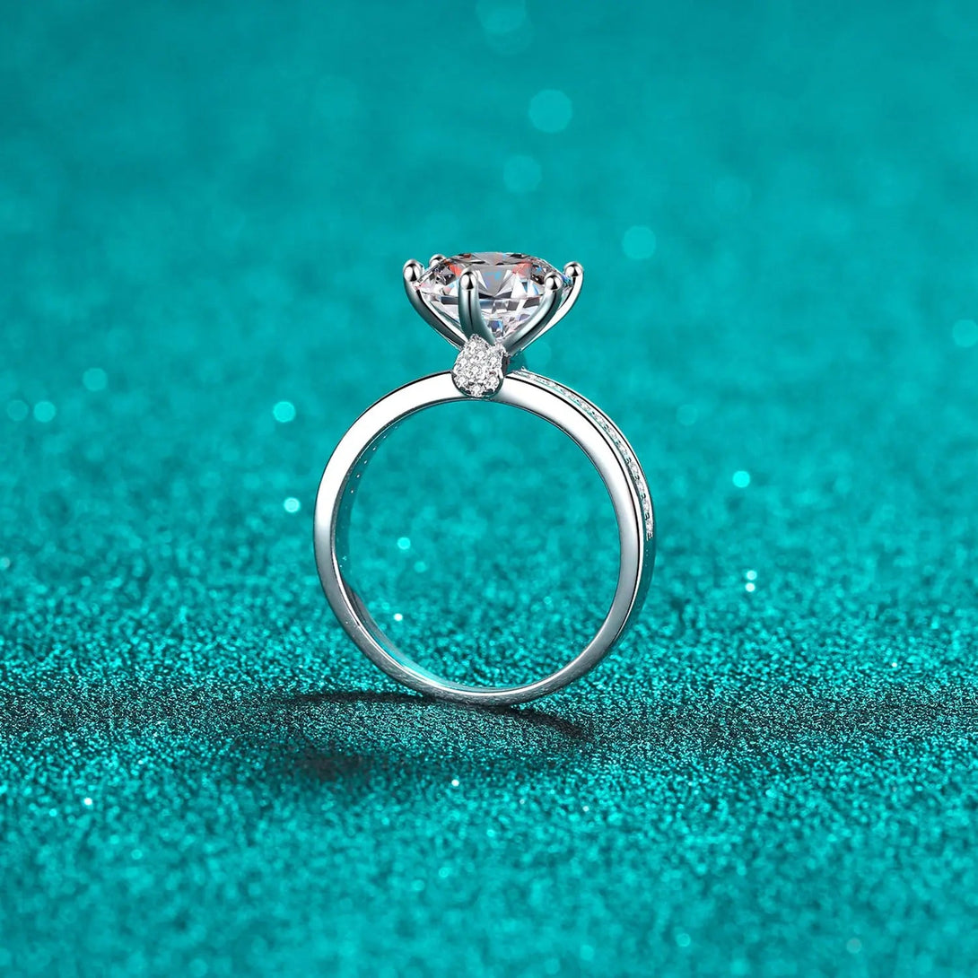 Lovcia 3 Carat Moissanite 925 Sterling Silver Ring-Rings-Silver-4-Silver