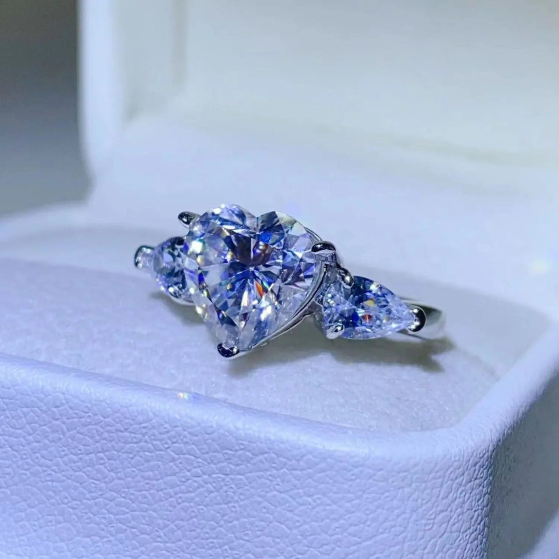 Lovcia 3 Carat Moissanite 925 Sterling Silver Ring-Rings-Silver-4.5-Silver