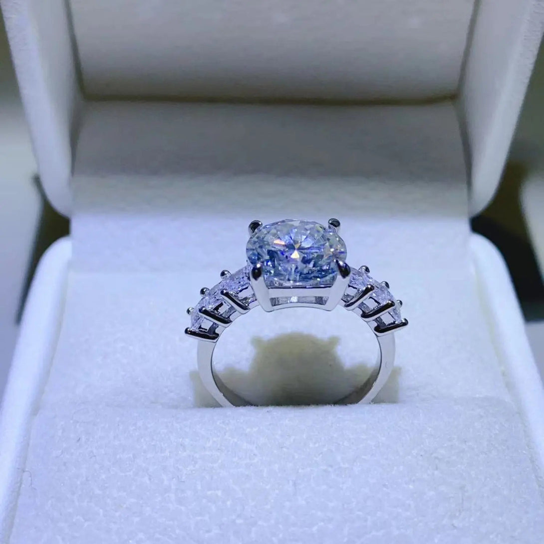 Lovcia 3 Carat Moissanite 925 Sterling Silver Ring-Rings-Silver-4.5-Silver