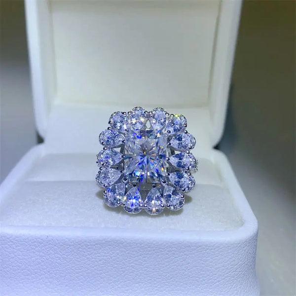 Lovcia 3 Carat Moissanite 925 Sterling Silver Ring-Rings-Silver-6-Silver