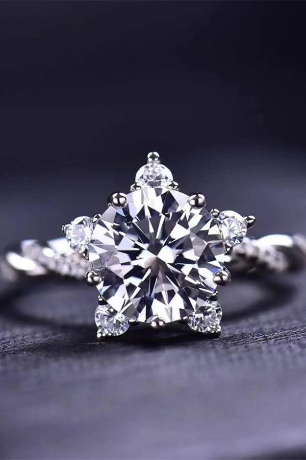 Lovcia 3 Carat Moissanite Twisted Ring-Rings-Silver-5-Silver