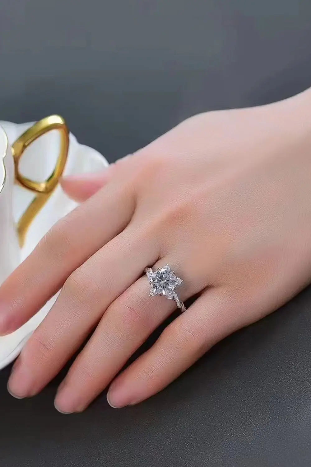 Lovcia 3 Carat Moissanite Twisted Ring-Rings-Silver-5-Silver