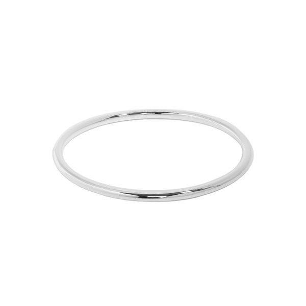 Lovcia 3.2mm Sterling Silver Bangle No Plating Solid 925-Bracelets-No Plating-60mm-No Plating