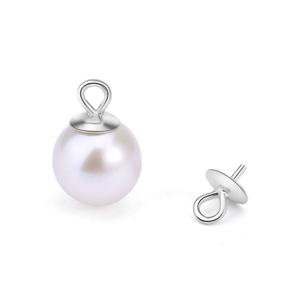 Lovcia 3mm Sterling Silver DIY Bail Gold Plated Jewellery-Jewelry Making Kits-No Plating-4MM & Long Pin-No Plating