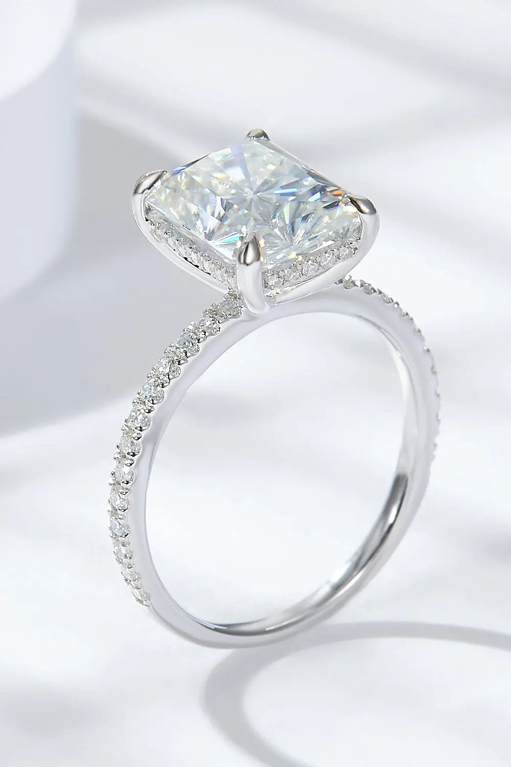 Lovcia 4 Carat Moissanite 4-Prong Side Stone Ring-Rings-Silver-6-Silver