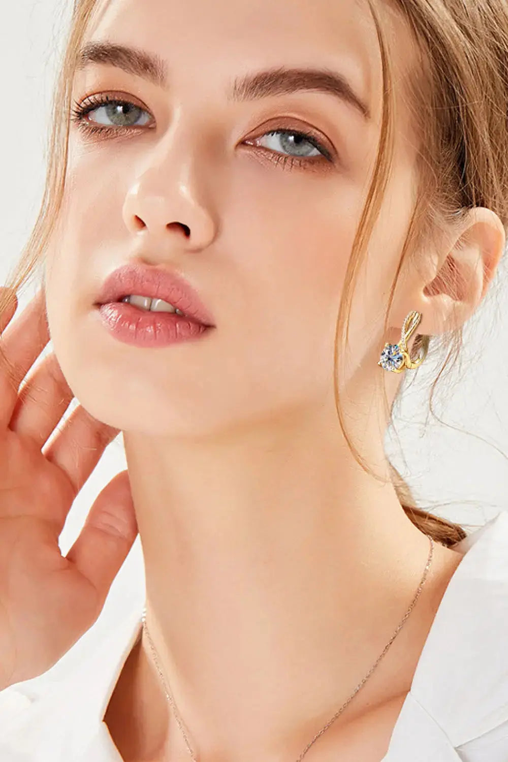 Lovcia 4 Carat Moissanite 925 Sterling Silver Earrings-Earrings-Gold-One Size-Gold