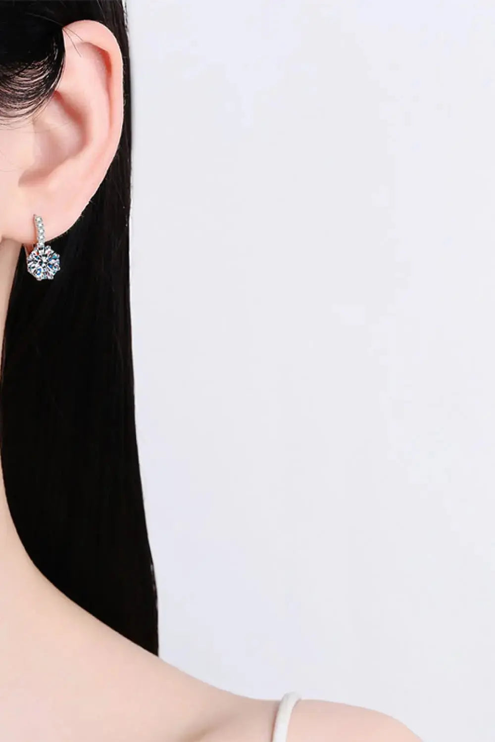 Lovcia 4 Carat Moissanite 925 Sterling Silver Earrings-Earrings-Silver-One Size-Silver