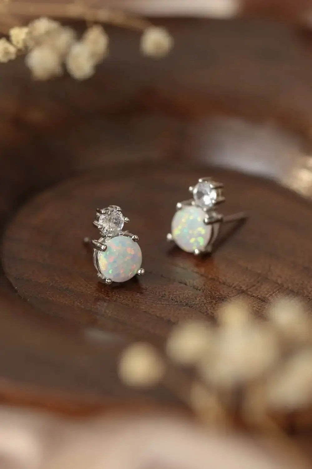 Lovcia 4-Prong Opal Stud Earrings-Earrings-Sky Blue-One Size-Sky Blue