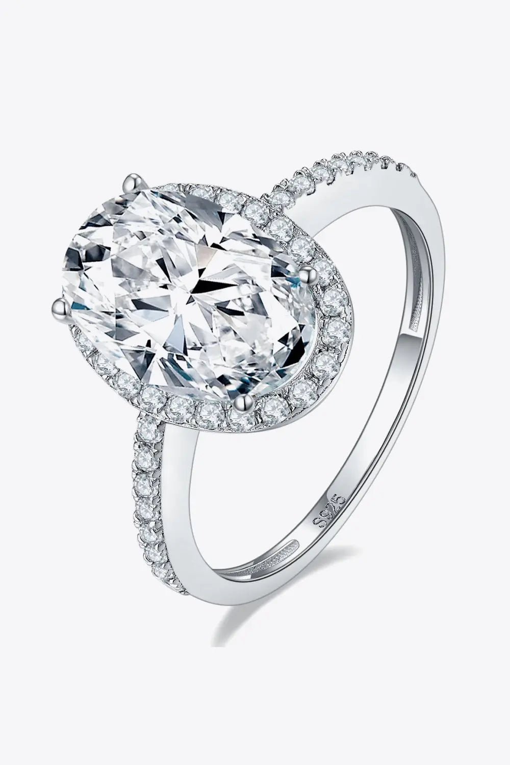 Lovcia 4.5 Carat Moissanite Halo Ring-Rings-Silver-6-Silver