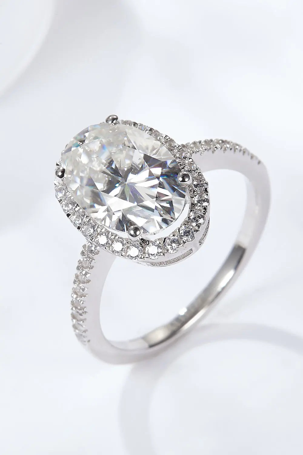 Lovcia 4.5 Carat Moissanite Halo Ring-Rings-Silver-6-Silver