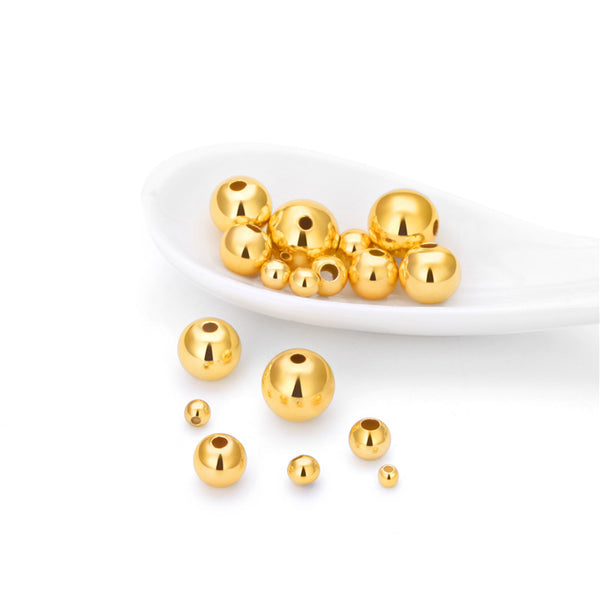 Lovcia 4mm Gold Tone Bead Caps 925 Sterling Silver-No Plating-No Plating