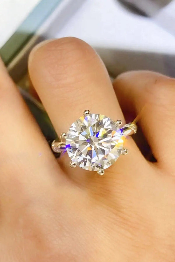 Lovcia 5 Carat Moissanite 6-Prong Ring-Rings-Silver-5-Silver