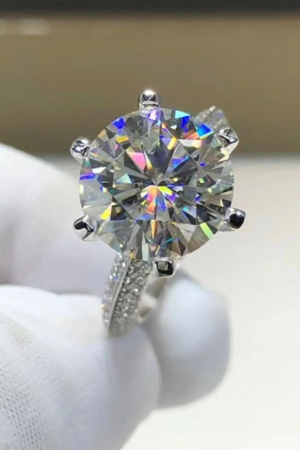 Lovcia 5 Carat Moissanite 6-Prong Ring-Rings-Silver-5-Silver