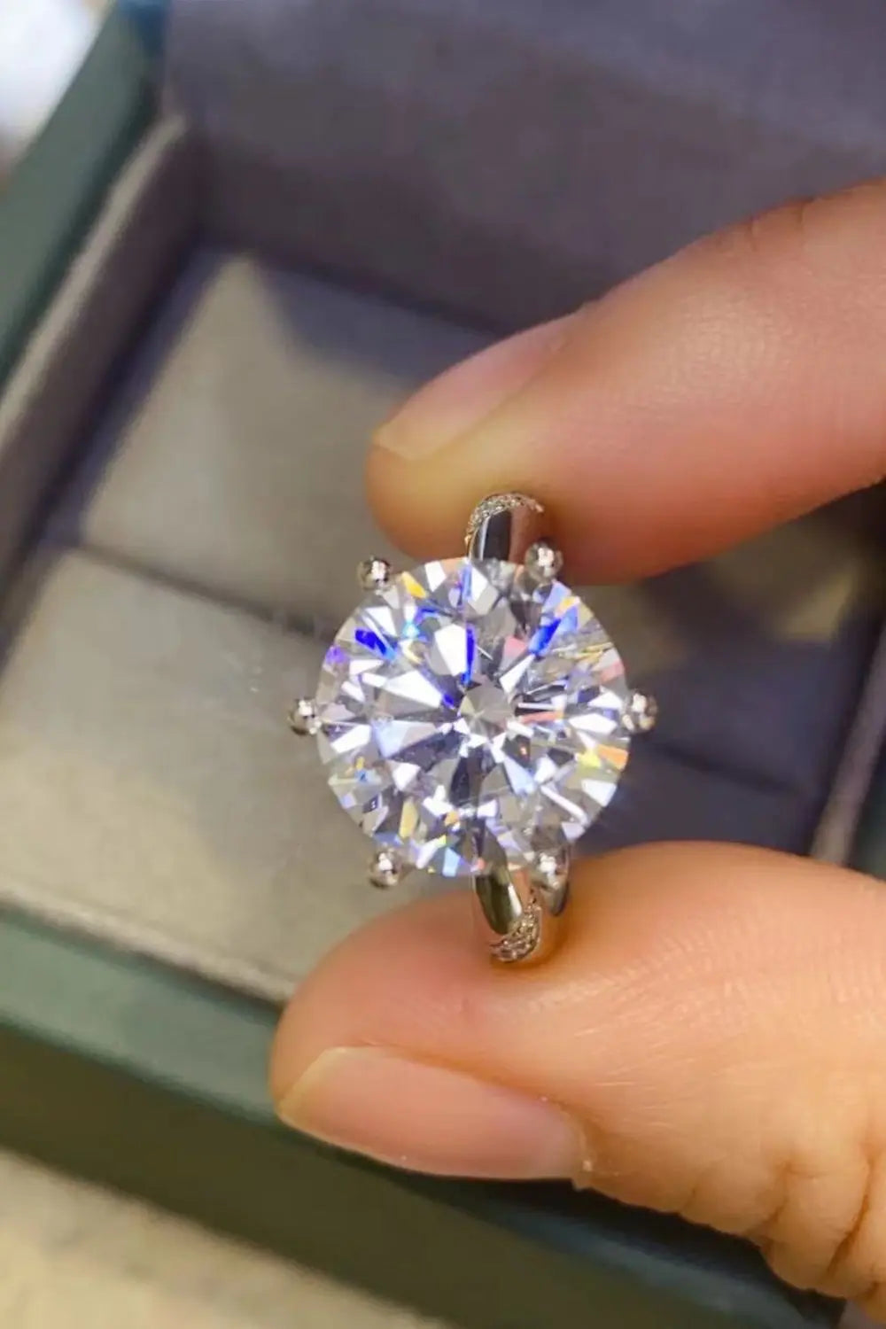 Lovcia 5 Carat Moissanite 6-Prong Ring-Rings-Silver-5-Silver
