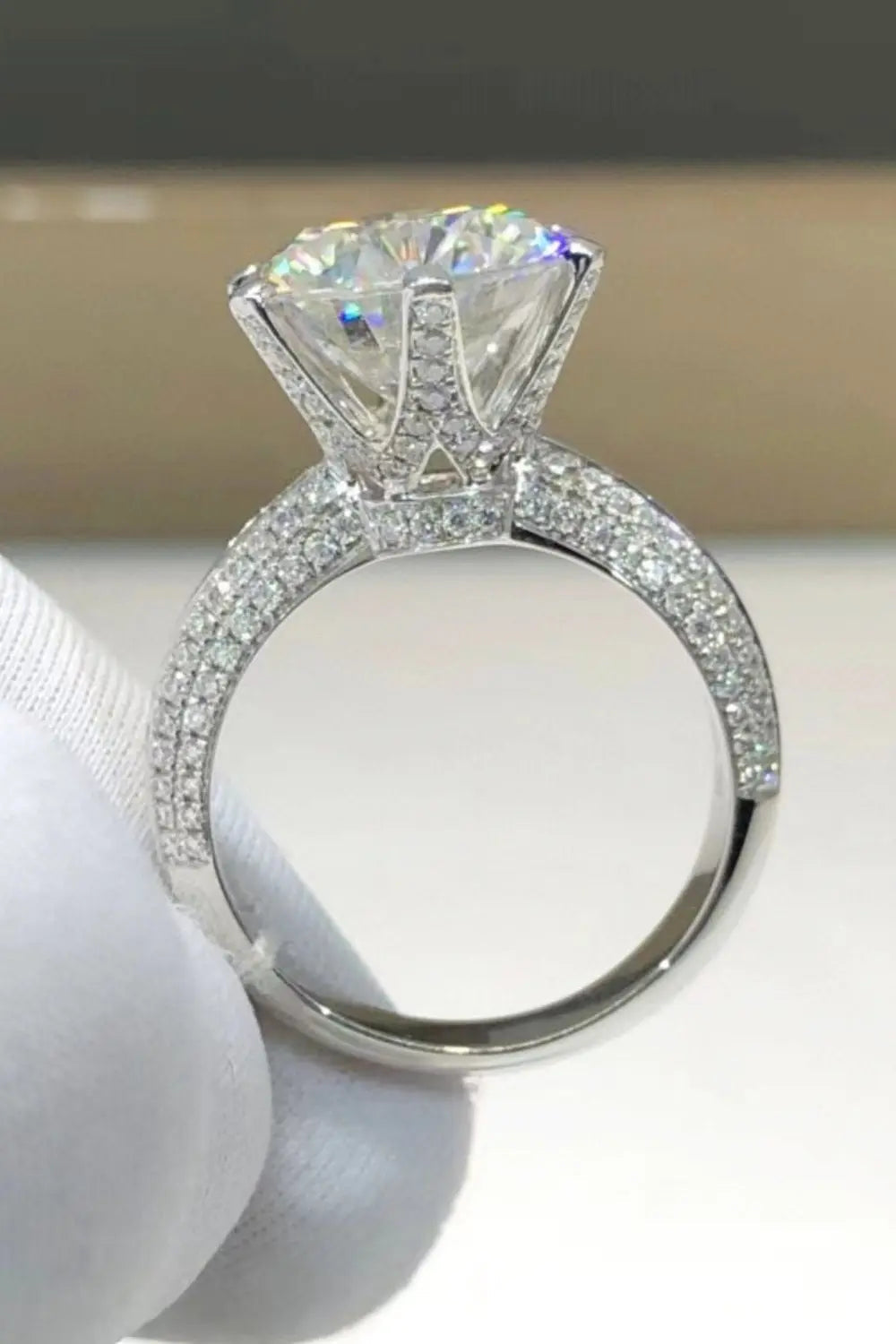 Lovcia 5 Carat Moissanite 6-Prong Ring-Rings-Silver-5-Silver