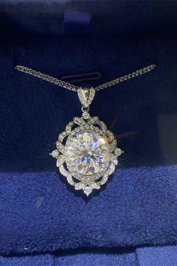 Lovcia 5 Carat Moissanite 925 Sterling Silver Necklace-Necklaces-Silver-One Size-Silver