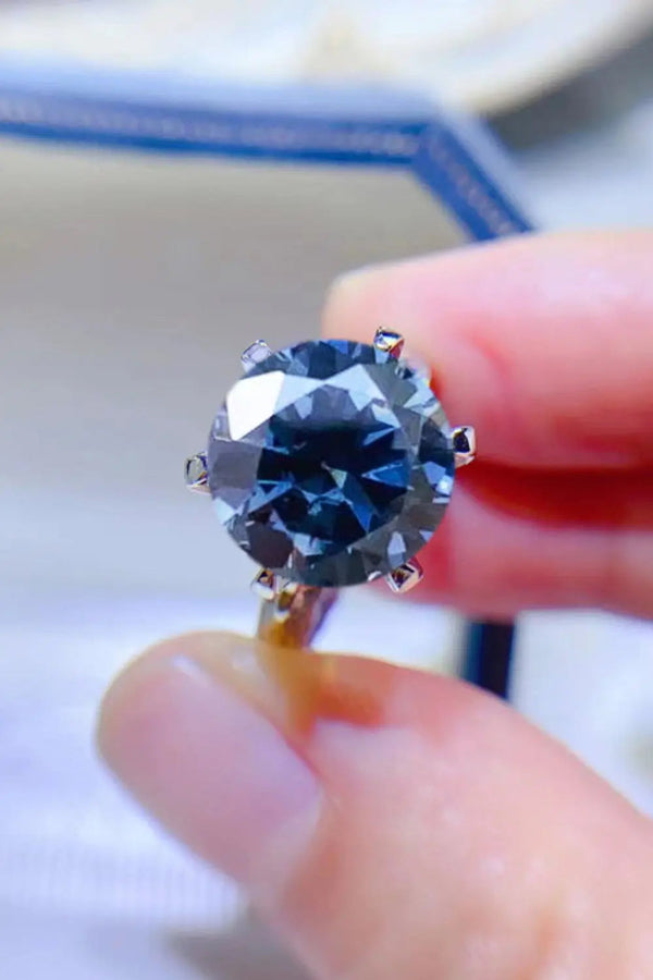 Lovcia 5 Carat Moissanite 925 Sterling Silver Ring-Rings-Cobalt Blue-4.5-Cobalt Blue