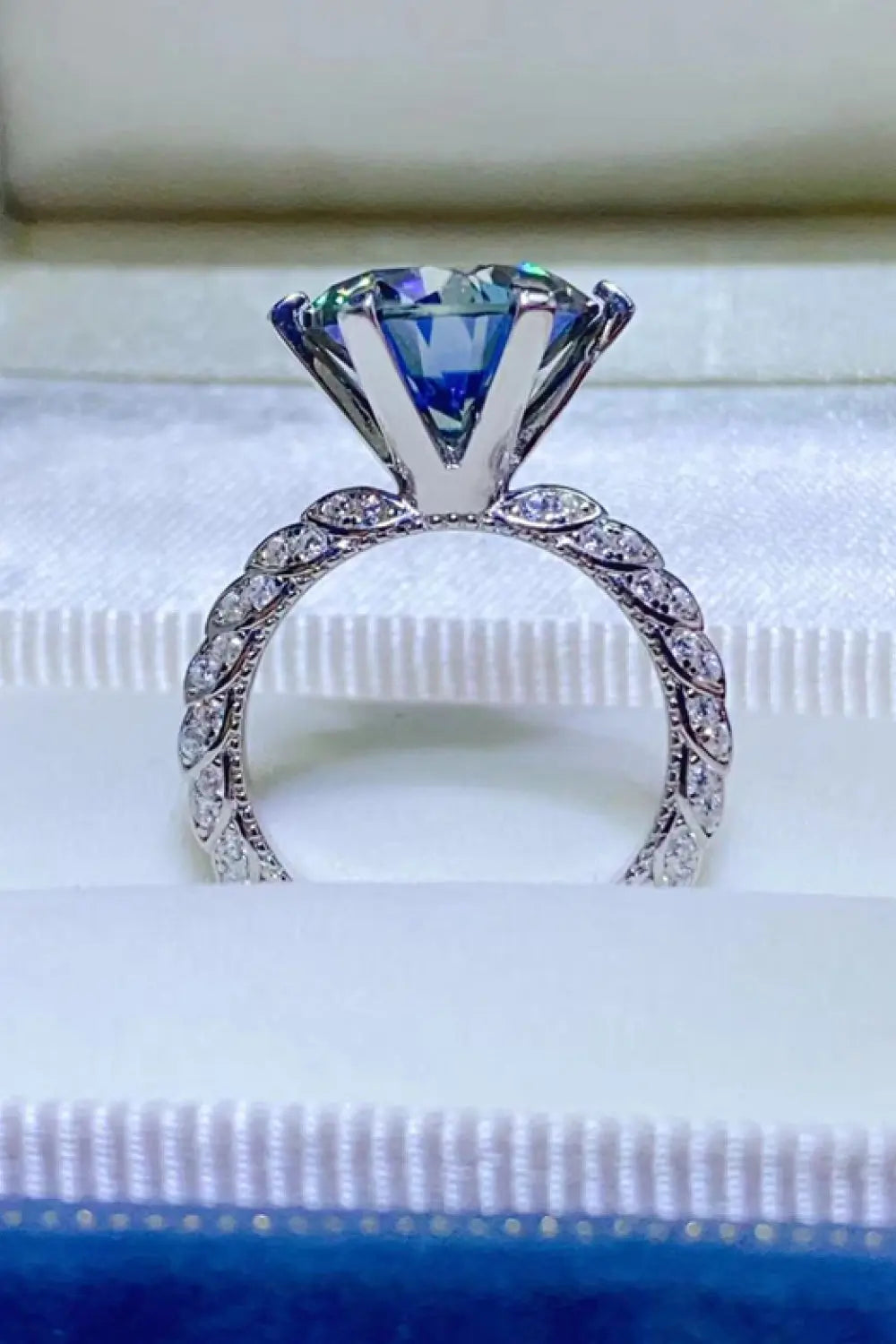 Lovcia 5 Carat Moissanite 925 Sterling Silver Ring-Rings-Cobalt Blue-4.5-Cobalt Blue