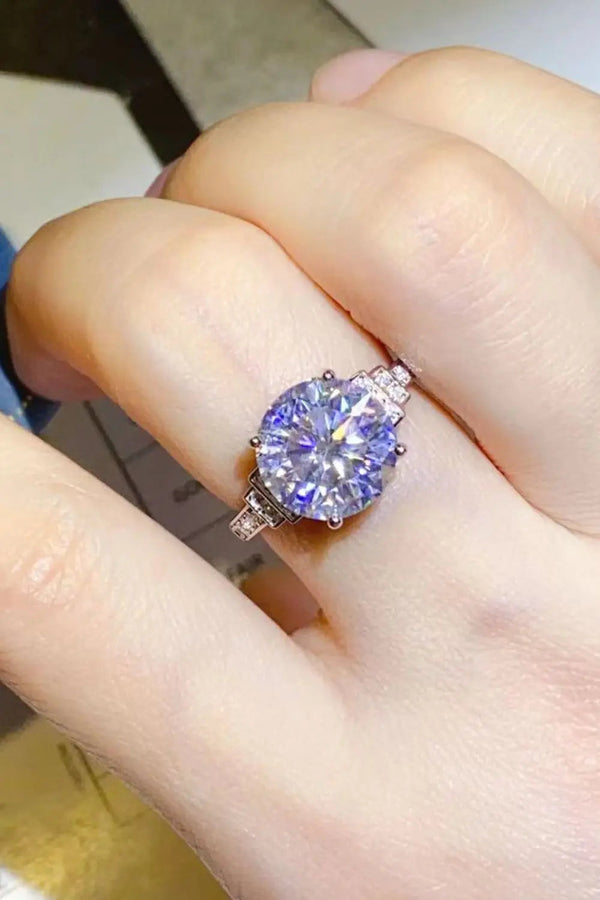 Lovcia 5 Carat Moissanite 925 Sterling Silver Ring-Rings-Silver-4.5-Silver