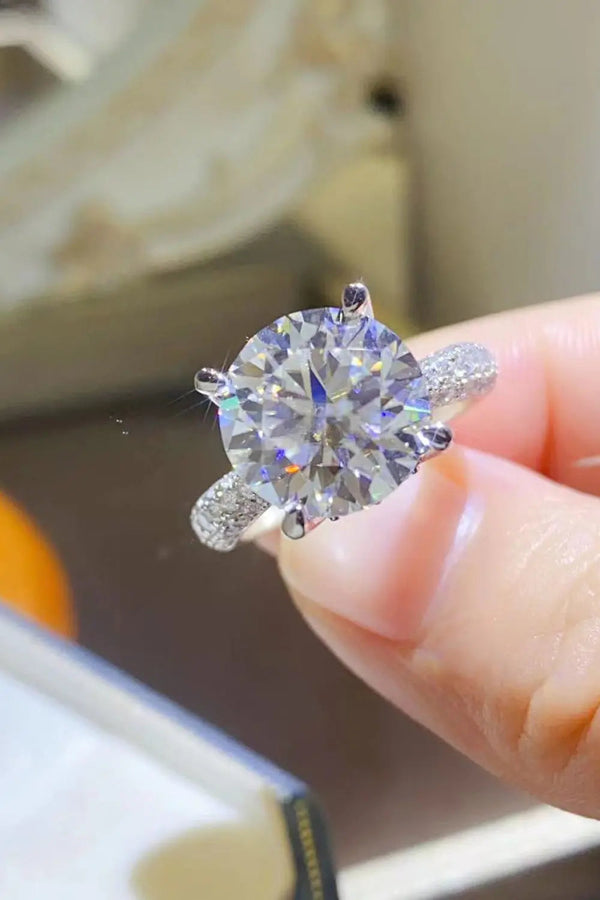 Lovcia 5 Carat Moissanite 925 Sterling Silver Ring-Rings-Silver-4.5-Silver