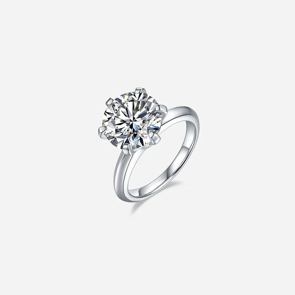 Lovcia 5 Carat Moissanite 925 Sterling Silver Ring-Rings-Silver-4.5-Silver