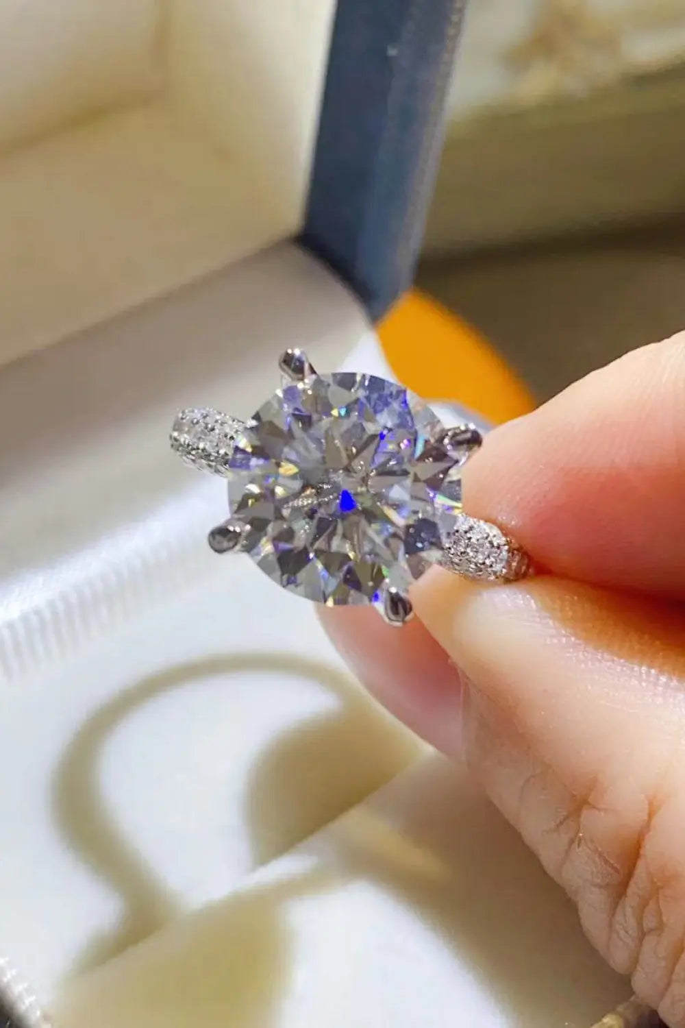 Lovcia 5 Carat Moissanite 925 Sterling Silver Ring-Rings-Silver-4.5-Silver