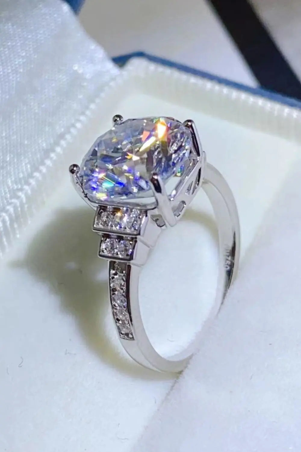 Lovcia 5 Carat Moissanite 925 Sterling Silver Ring-Rings-Silver-4.5-Silver