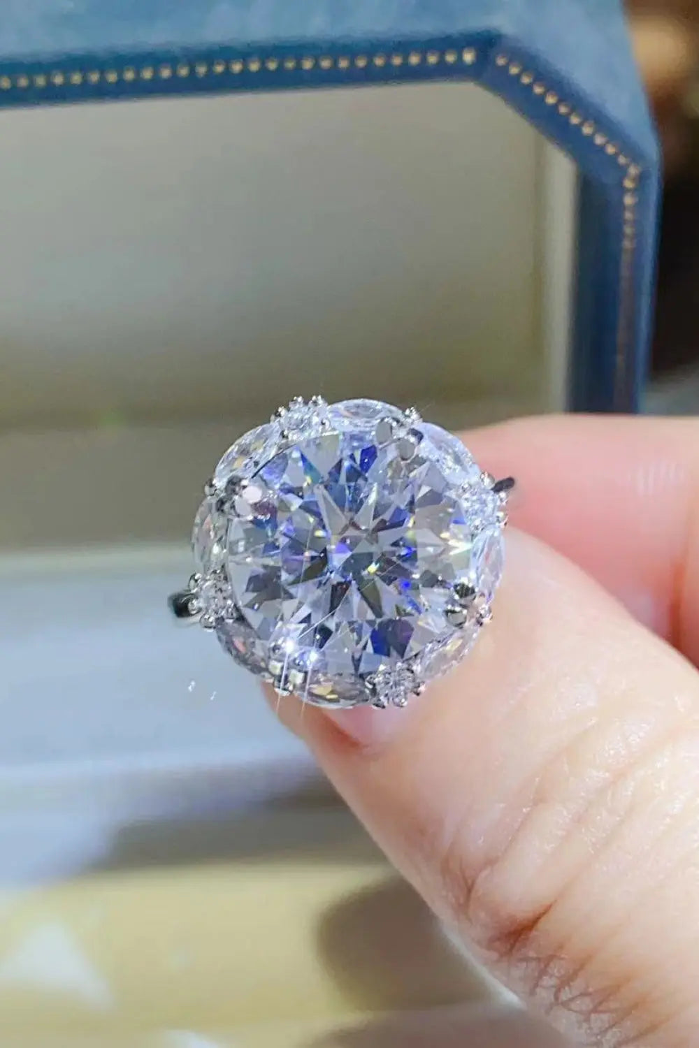 Lovcia 5 Carat Moissanite 925 Sterling Silver Ring-Rings-Silver-4.5-Silver