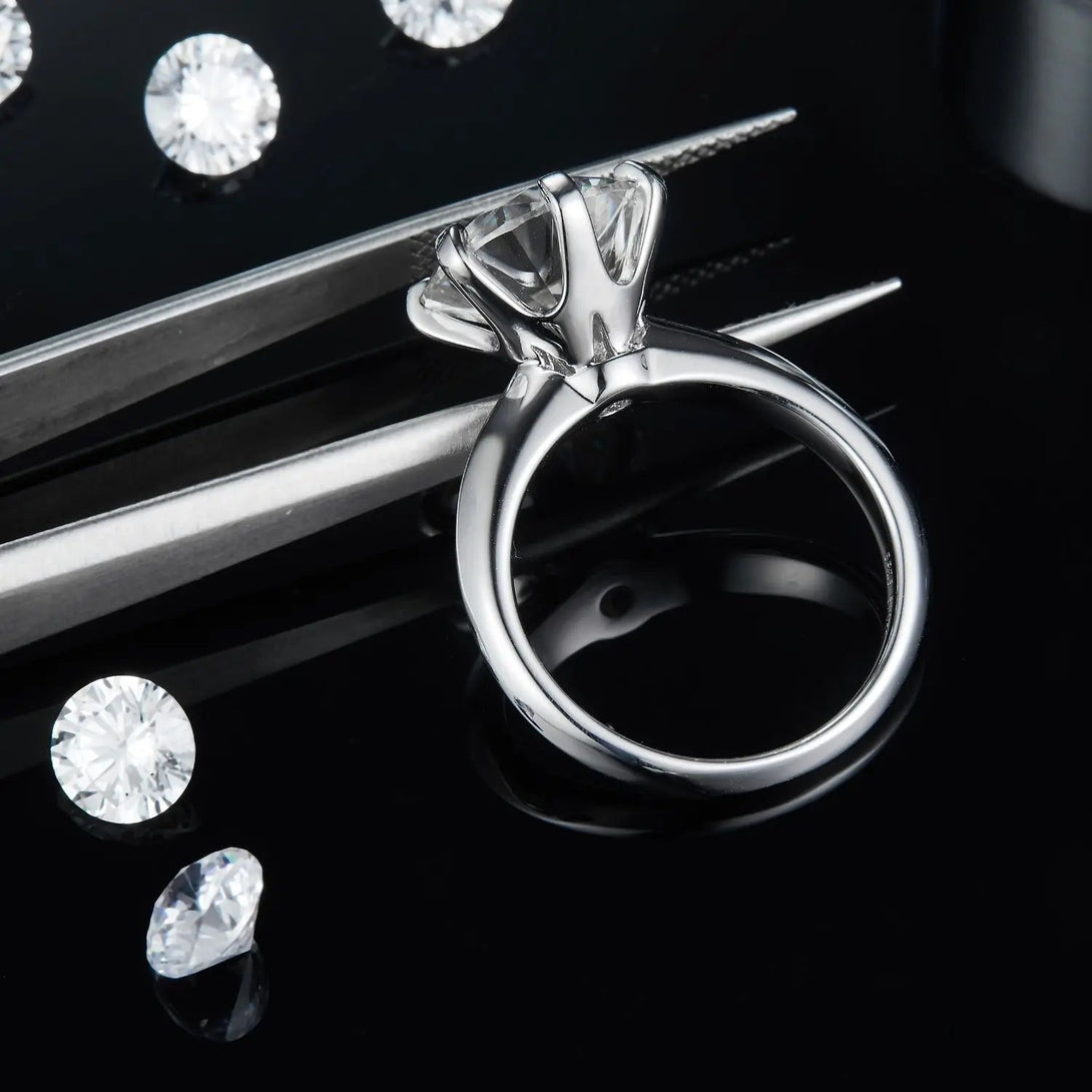 Lovcia 5 Carat Moissanite 925 Sterling Silver Ring-Rings-Silver-4.5-Silver
