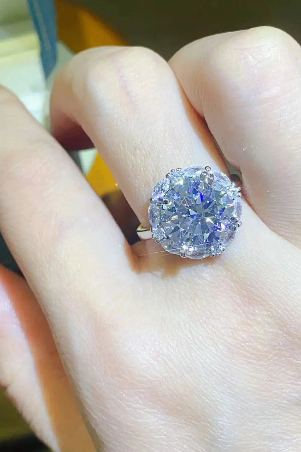 Lovcia 5 Carat Moissanite 925 Sterling Silver Ring-Rings-Silver-4.5-Silver