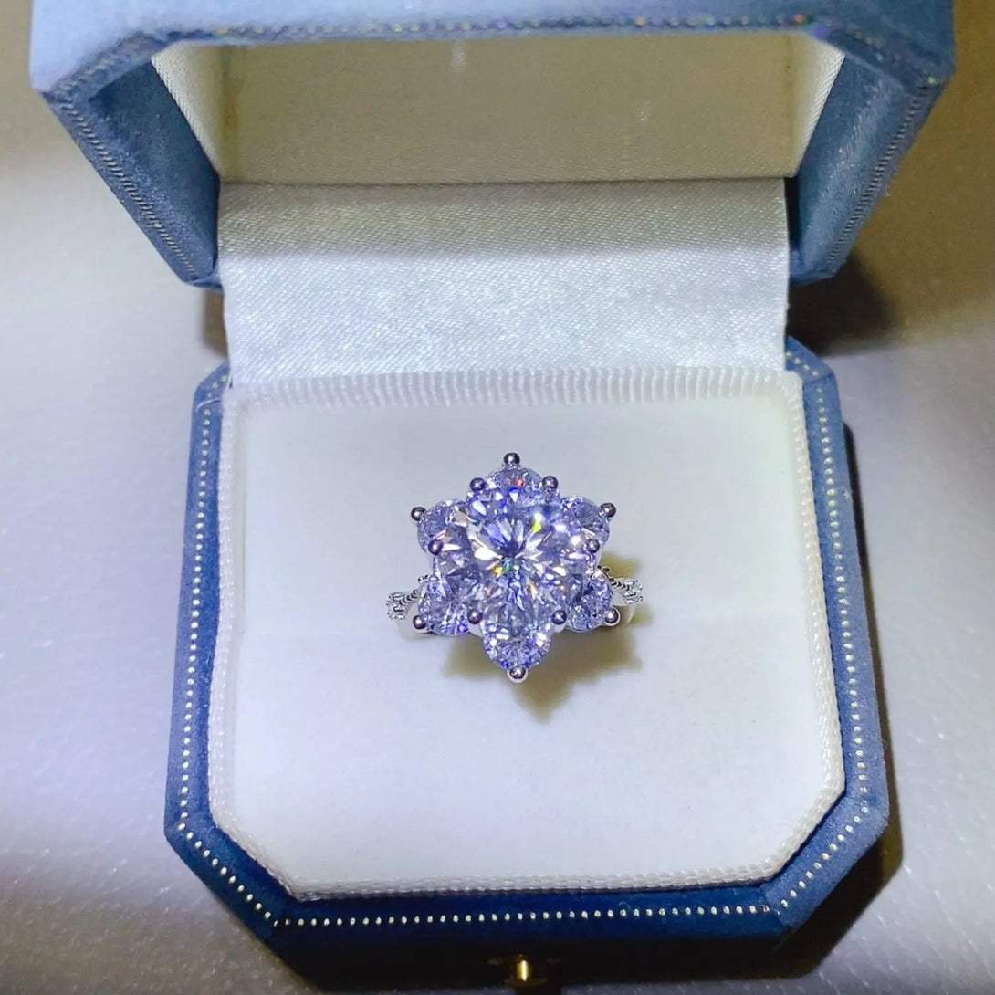 Lovcia 5 Carat Moissanite 925 Sterling Silver Ring-Rings-Silver-5-Silver