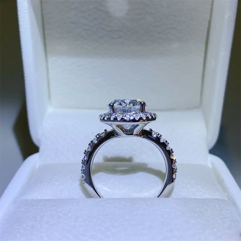 Lovcia 5 Carat Moissanite 925 Sterling Silver Ring-Rings-Silver-6-Silver