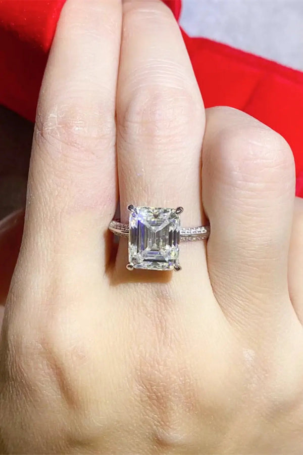 Lovcia 5 Carat Moissanite Platinum-Plated Ring-Rings-Silver-5-Silver