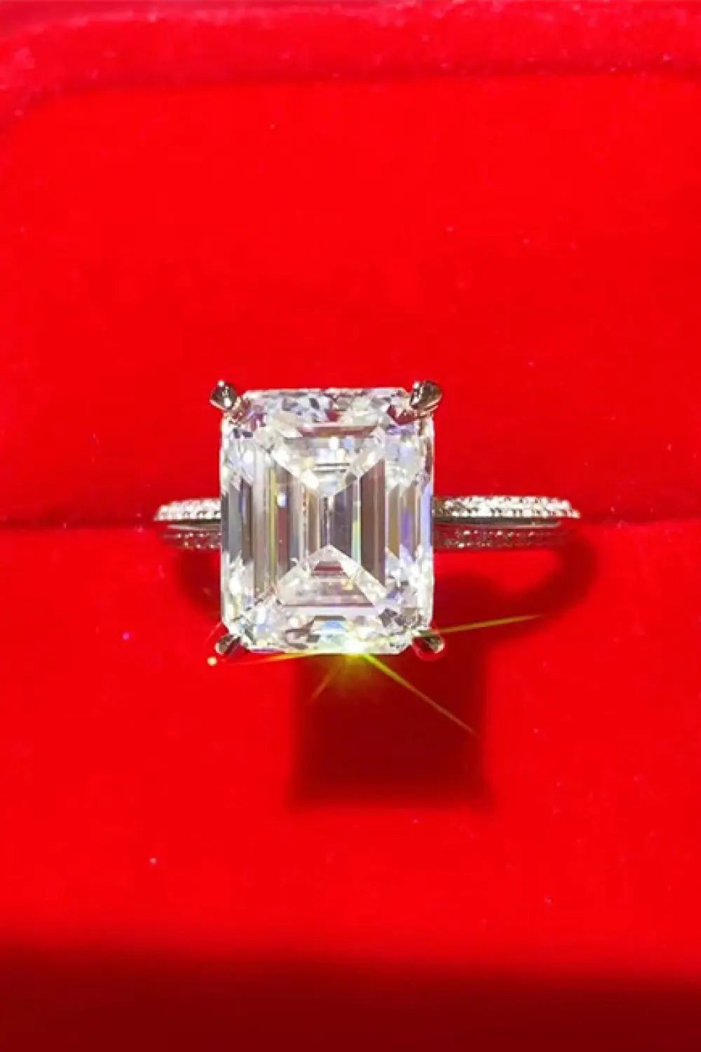 Lovcia 5 Carat Moissanite Platinum-Plated Ring-Rings-Silver-5-Silver