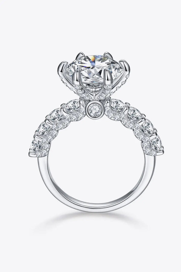 Lovcia 5 Carat Moissanite Side Stone Ring-Rings-Silver-5-Silver