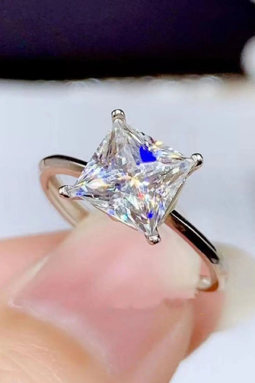 Lovcia 5 Carat Moissanite Solitaire Ring-Rings-Silver-5-Silver