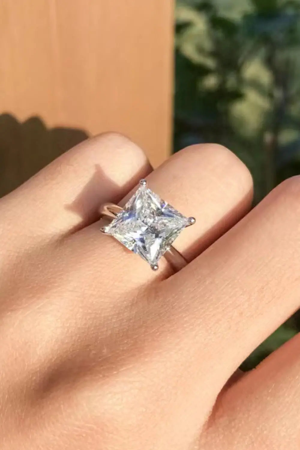 Lovcia 5 Carat Moissanite Solitaire Ring-Rings-Silver-5-Silver